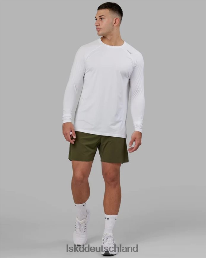 Männer LSKD perform vapourflx ls tee – weiß meliert Bekleidung VD2NLV947