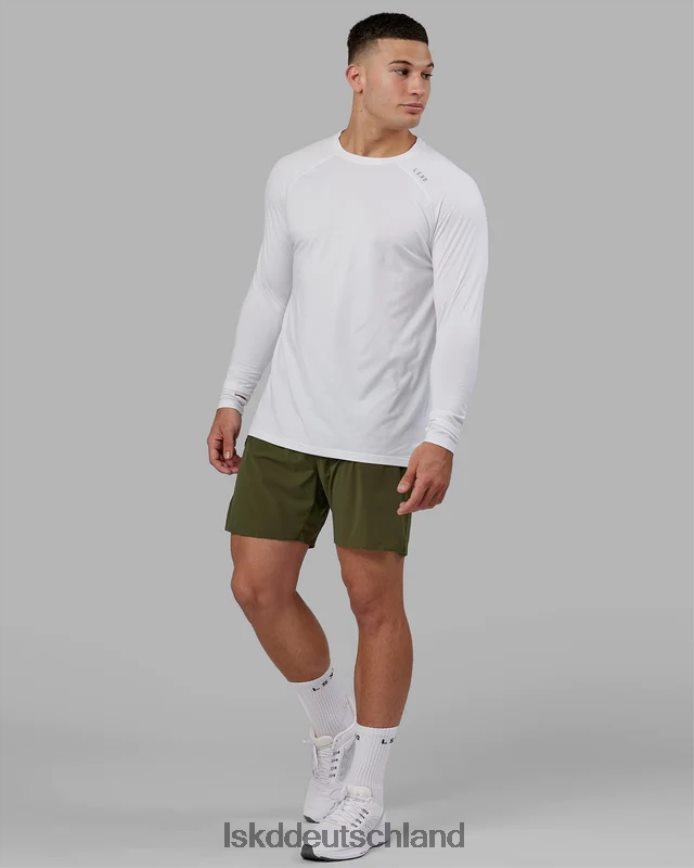 Männer LSKD perform vapourflx ls tee – weiß meliert Bekleidung VD2NLV947