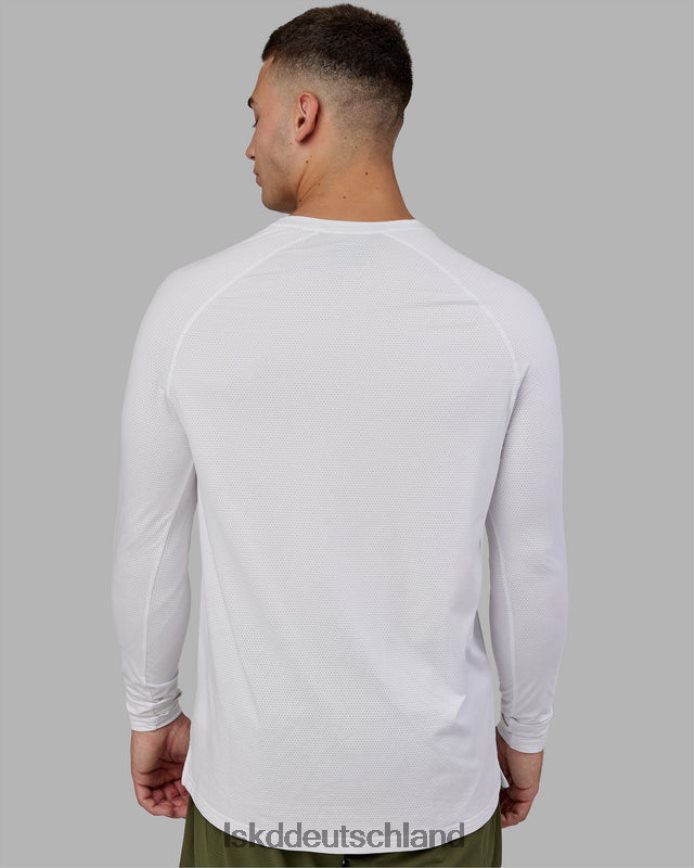 Männer LSKD perform vapourflx ls tee – weiß meliert Bekleidung VD2NLV947