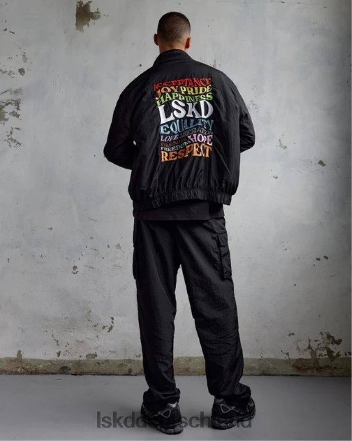 unisex LSKD Amplify Bomberjacke – Schwarz Bekleidung VD2NLV494