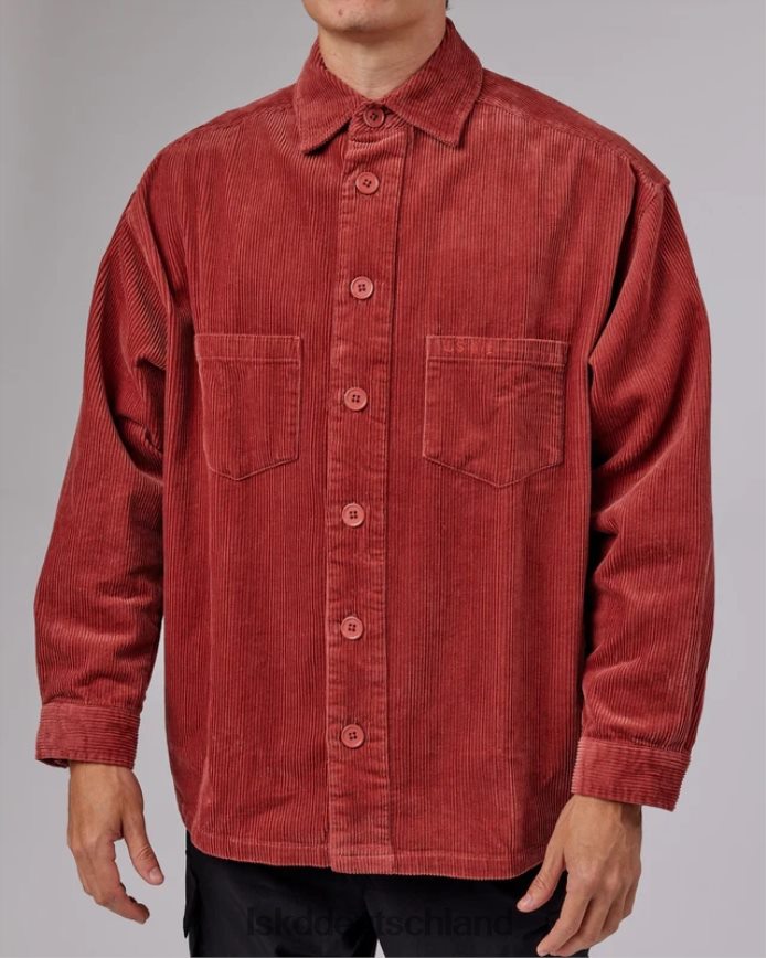 unisex LSKD Kultige Cord-Hemdjacke – Marsala Bekleidung VD2NLV491