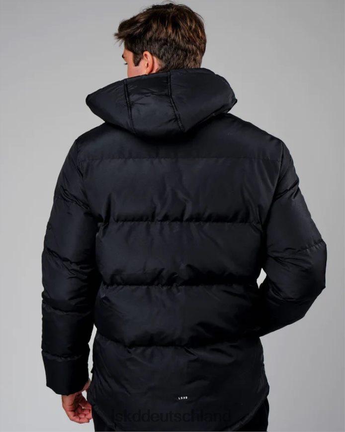 unisex LSKD geröstete Pufferjacke in Übergröße 23 – Schwarz Bekleidung VD2NLV497