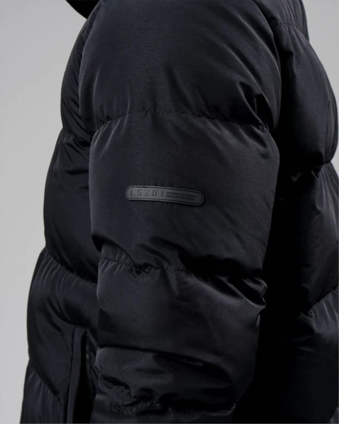 unisex LSKD geröstete Pufferjacke in Übergröße 23 – Schwarz Bekleidung VD2NLV497