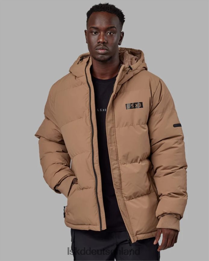 unisex LSKD geröstete Pufferjacke in Übergröße 23 – rohes Umbra Bekleidung VD2NLV486
