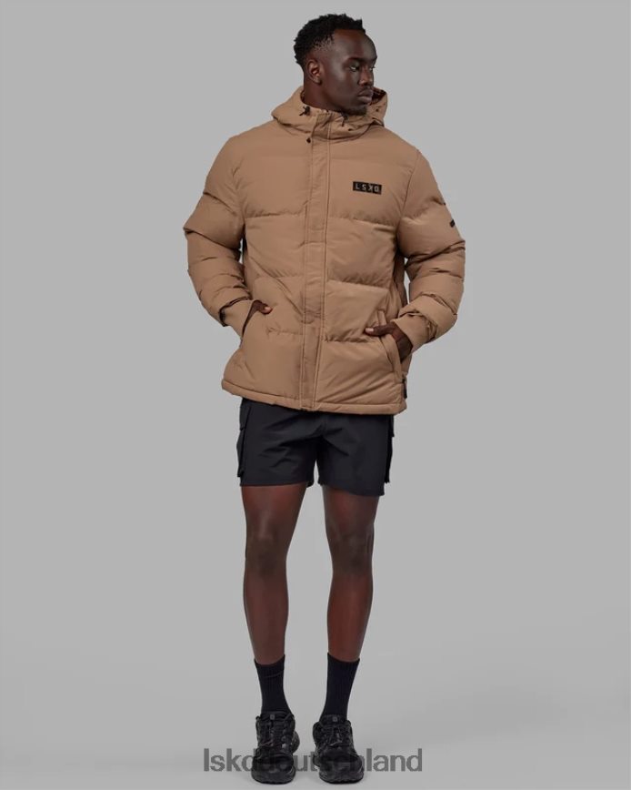 unisex LSKD geröstete Pufferjacke in Übergröße 23 – rohes Umbra Bekleidung VD2NLV486