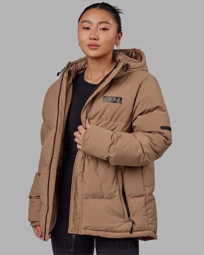 unisex LSKD geröstete Pufferjacke in Übergröße 23 – rohes Umbra Bekleidung VD2NLV486
