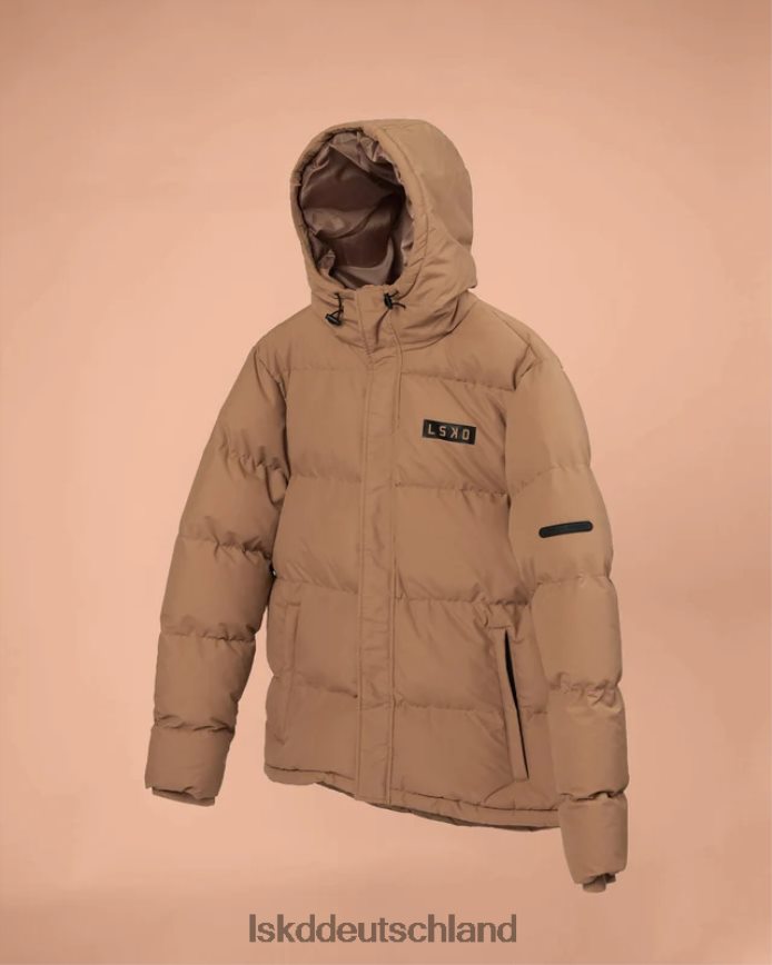 unisex LSKD geröstete Pufferjacke in Übergröße 23 – rohes Umbra Bekleidung VD2NLV486