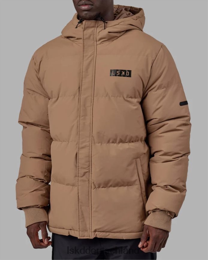 unisex LSKD geröstete Pufferjacke in Übergröße 23 – rohes Umbra Bekleidung VD2NLV486