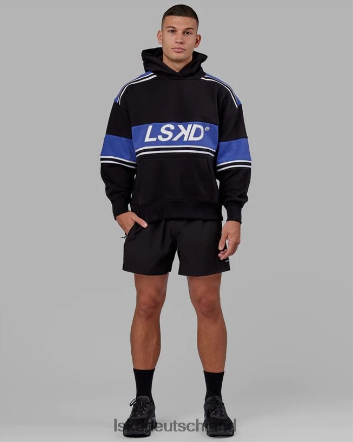 unisex LSKD A-Team Kapuzenpullover in Übergröße – Black-Power-Kobalt Bekleidung VD2NLV456