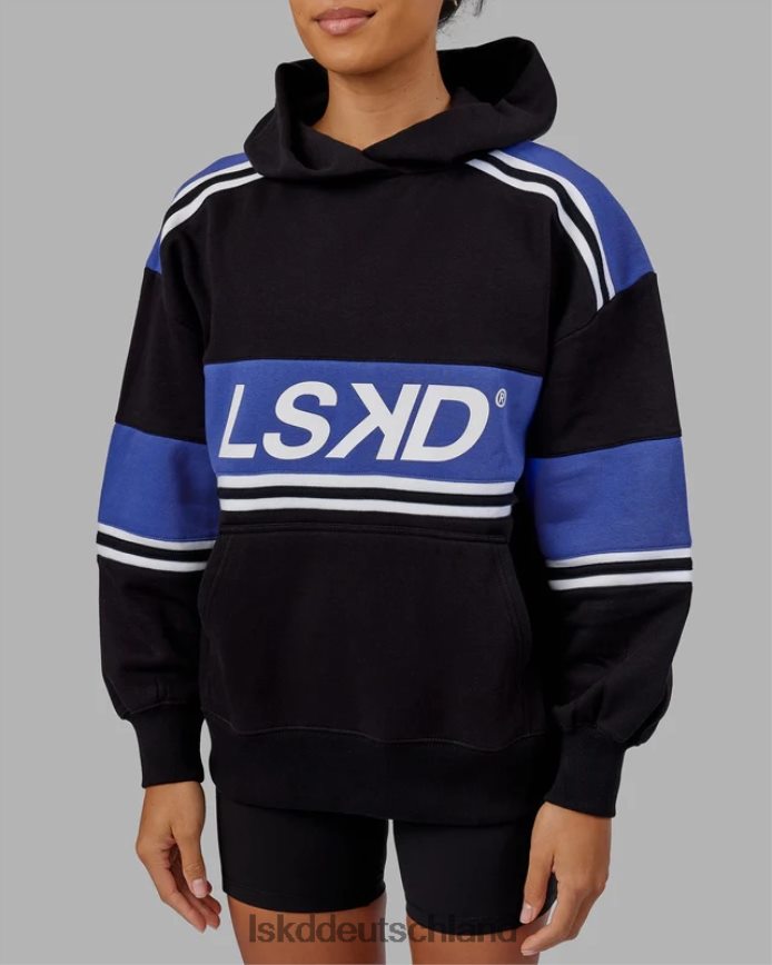 unisex LSKD A-Team Kapuzenpullover in Übergröße – Black-Power-Kobalt Bekleidung VD2NLV456