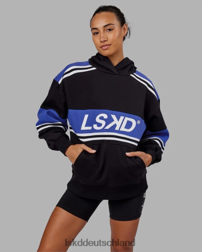unisex LSKD A-Team Kapuzenpullover in Übergröße – Black-Power-Kobalt Bekleidung VD2NLV456
