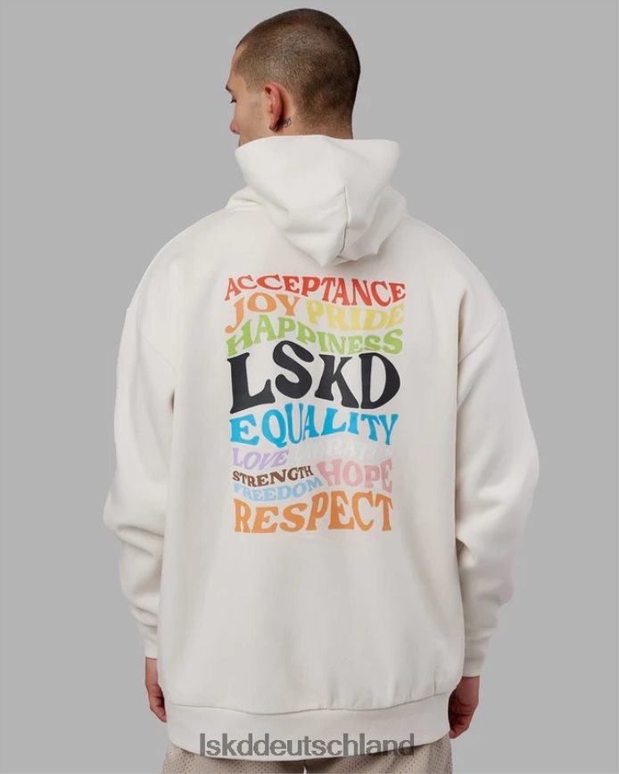 unisex LSKD Amplify Kapuzenpullover in Übergröße – Pride-Off-Weiß Bekleidung VD2NLV440