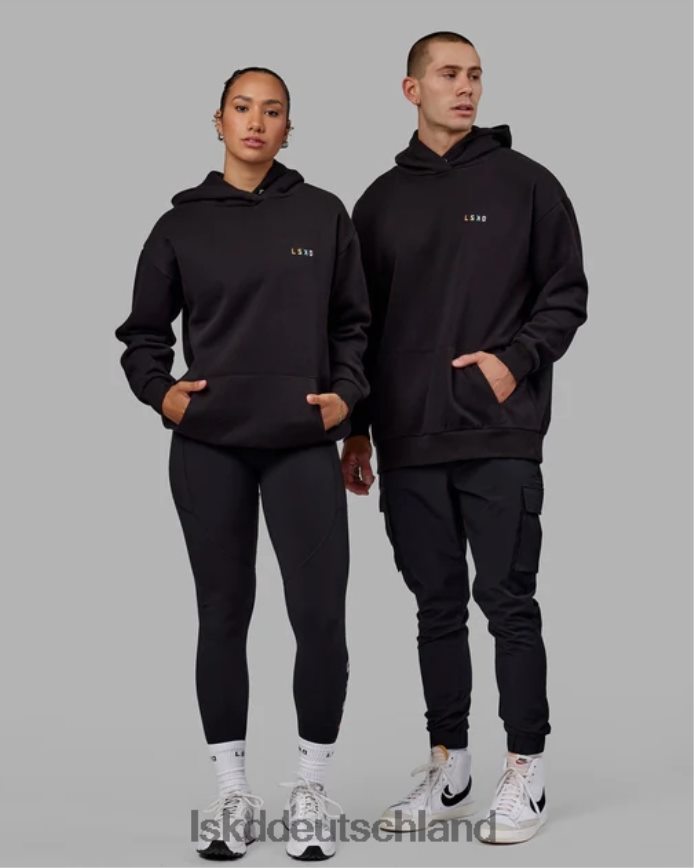 unisex LSKD Amplify Kapuzenpullover in Übergröße – Pride-Schwarz Bekleidung VD2NLV439