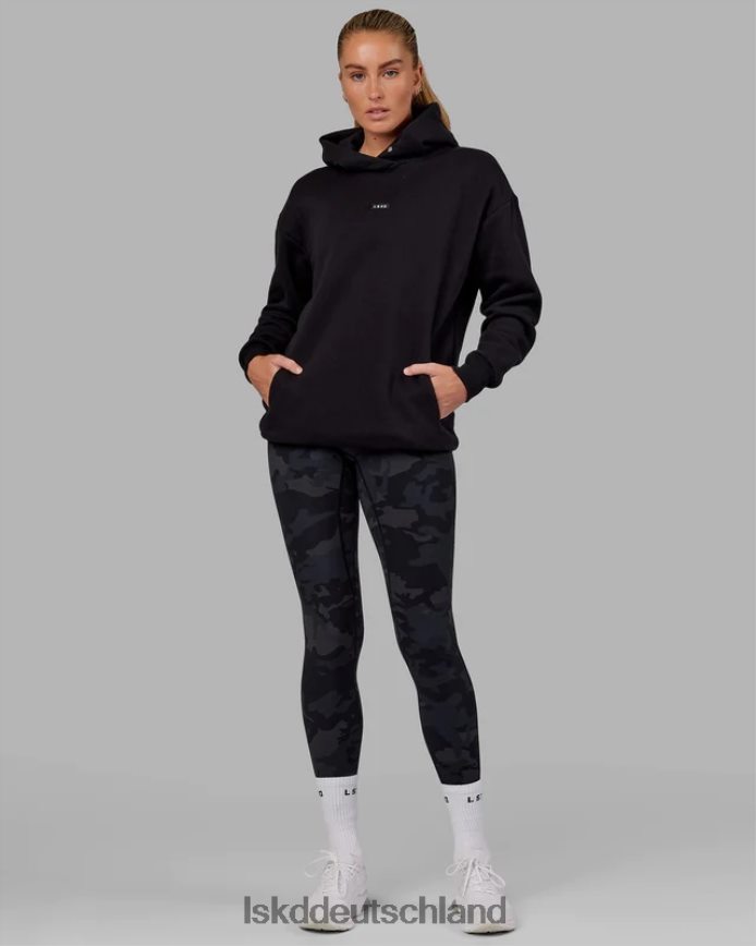 unisex LSKD Basic Kapuzenpullover in Übergröße – Schwarz Bekleidung VD2NLV433