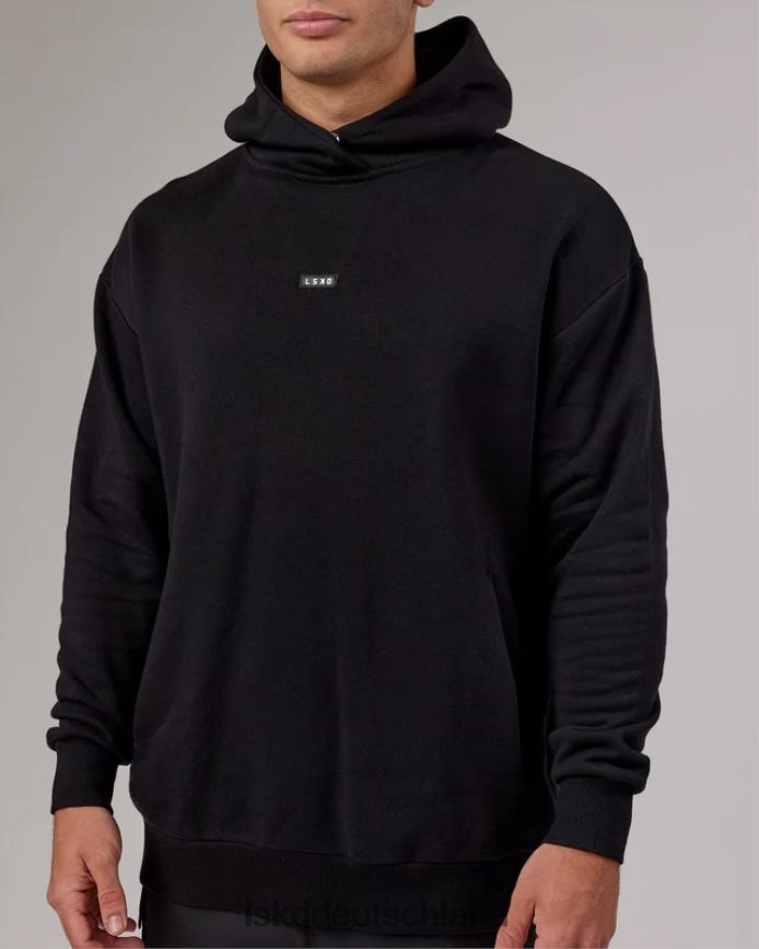 unisex LSKD Basic Kapuzenpullover in Übergröße – Schwarz Bekleidung VD2NLV433