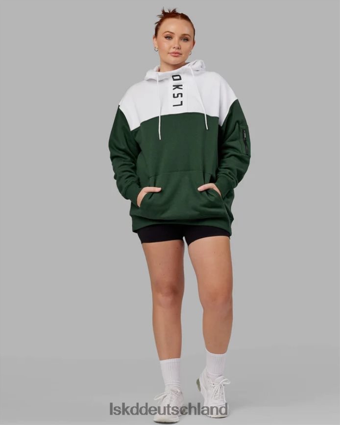 unisex LSKD Contra Hoodie Oversize - Pineneedle-White Bekleidung VD2NLV393