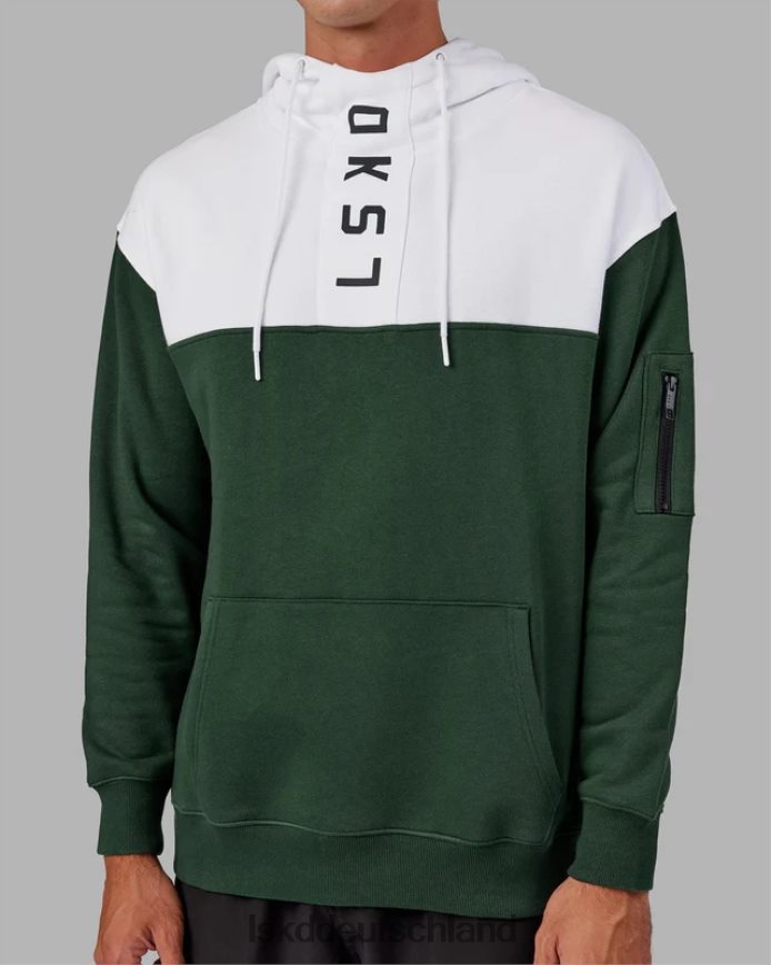 unisex LSKD Contra Hoodie Oversize - Pineneedle-White Bekleidung VD2NLV393