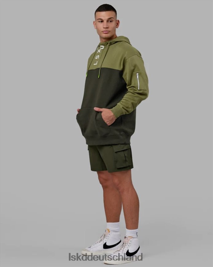 unisex LSKD Gegenteiliger Kapuzenpullover in Übergröße - Forest Night-Moss Stone Bekleidung VD2NLV381