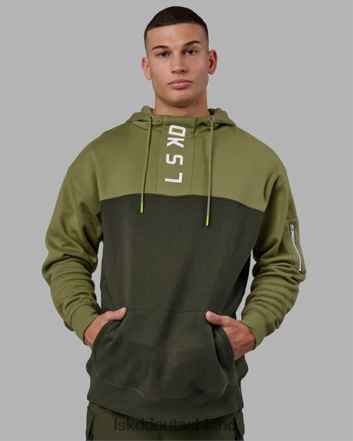 unisex LSKD Gegenteiliger Kapuzenpullover in Übergröße - Forest Night-Moss Stone Bekleidung VD2NLV381