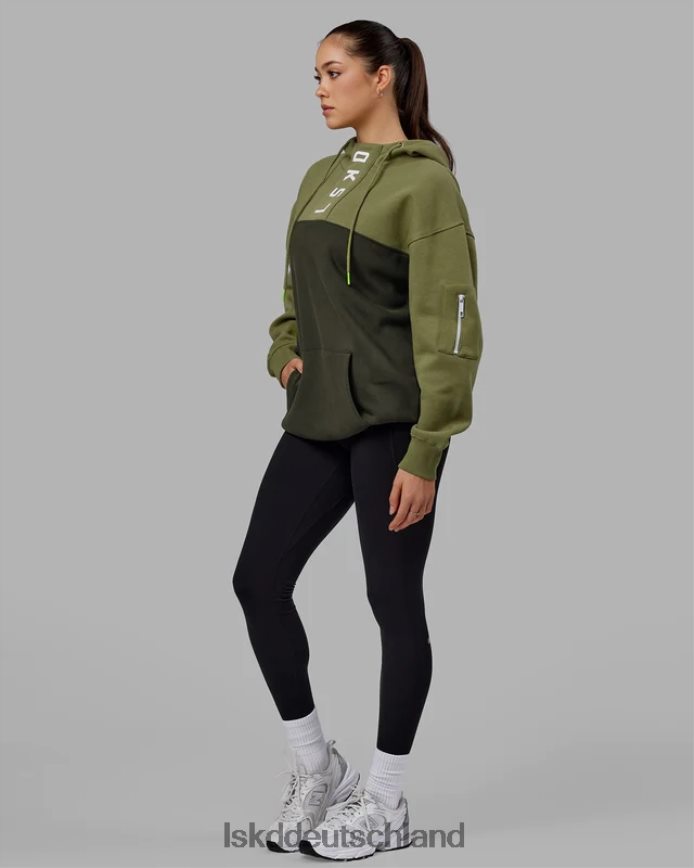 unisex LSKD Gegenteiliger Kapuzenpullover in Übergröße - Forest Night-Moss Stone Bekleidung VD2NLV381