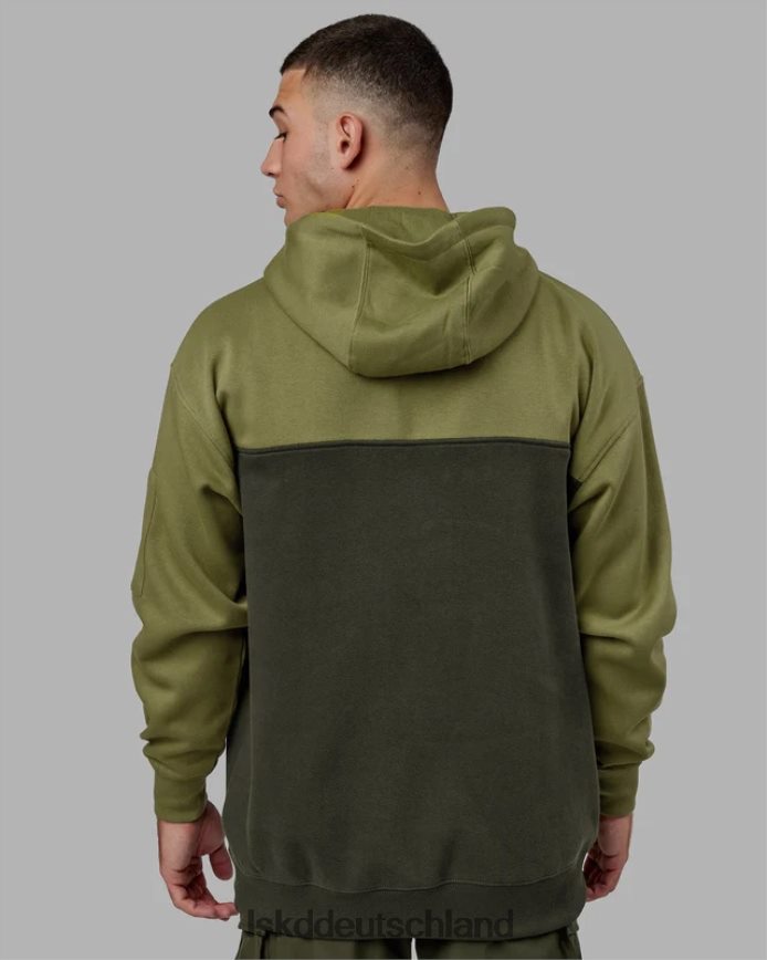 unisex LSKD Gegenteiliger Kapuzenpullover in Übergröße - Forest Night-Moss Stone Bekleidung VD2NLV381