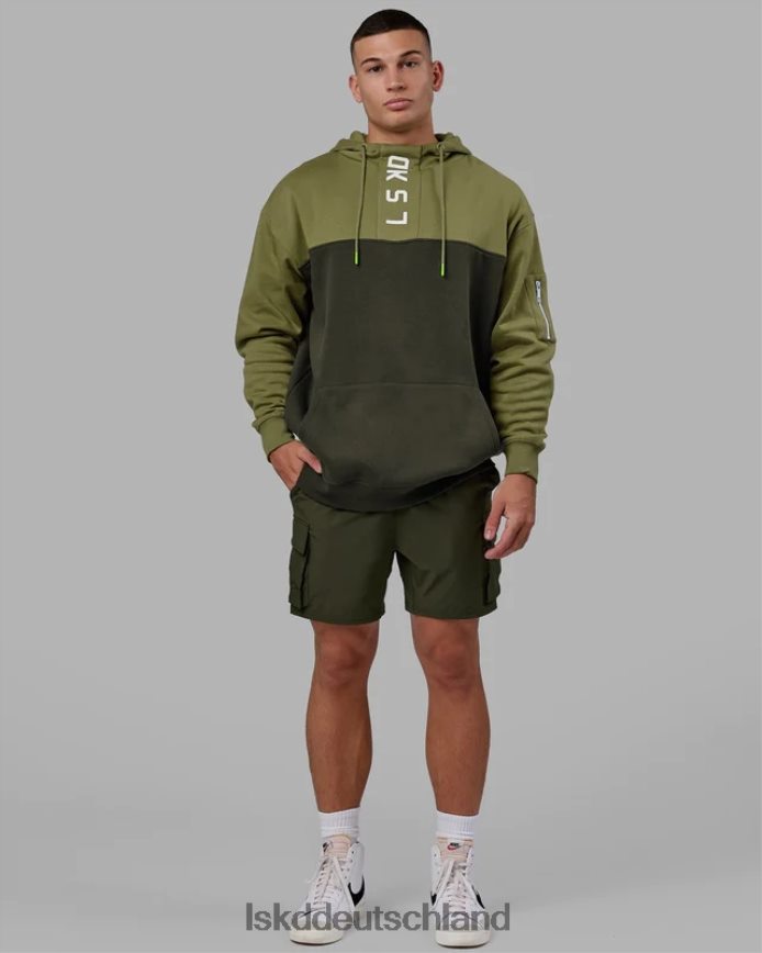 unisex LSKD Gegenteiliger Kapuzenpullover in Übergröße - Forest Night-Moss Stone Bekleidung VD2NLV381