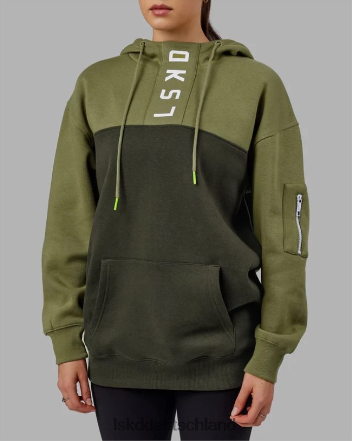 unisex LSKD Gegenteiliger Kapuzenpullover in Übergröße - Forest Night-Moss Stone Bekleidung VD2NLV381