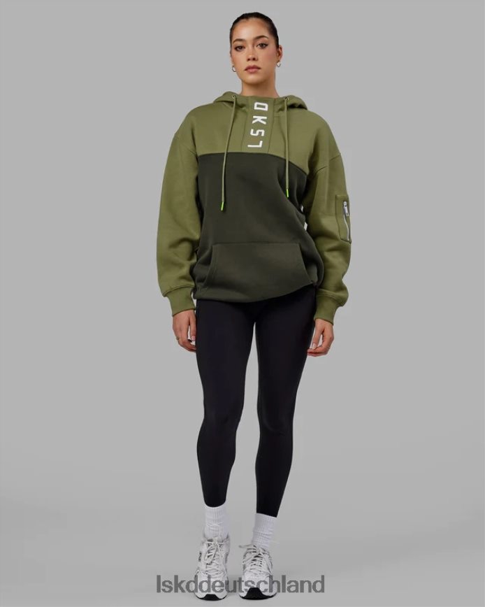 unisex LSKD Gegenteiliger Kapuzenpullover in Übergröße - Forest Night-Moss Stone Bekleidung VD2NLV381