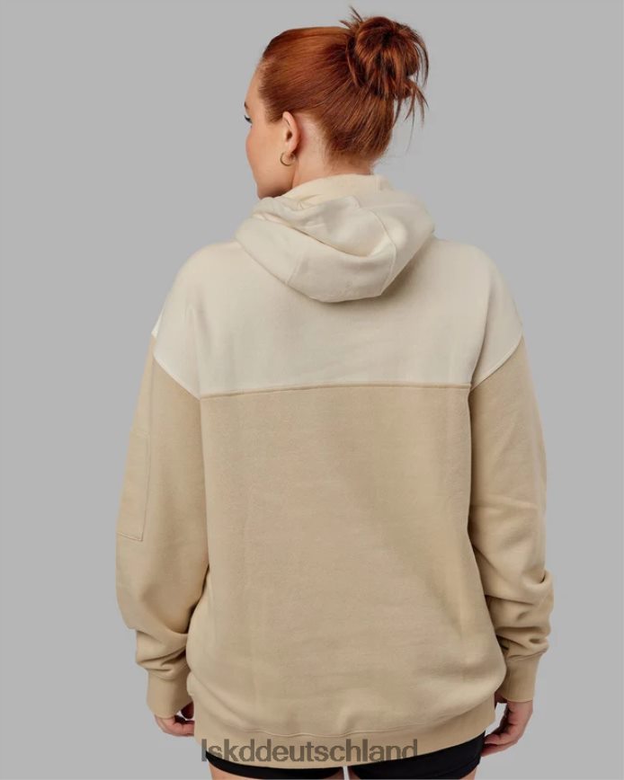 unisex LSKD Gegenteiliger Kapuzenpullover in Übergröße – helles Khaki Bekleidung VD2NLV406