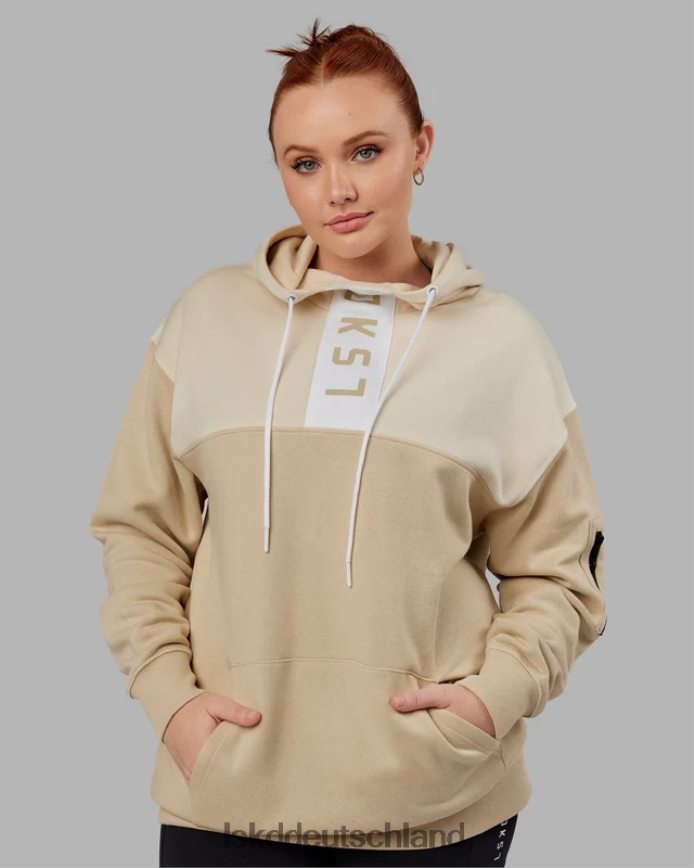 unisex LSKD Gegenteiliger Kapuzenpullover in Übergröße – helles Khaki Bekleidung VD2NLV406
