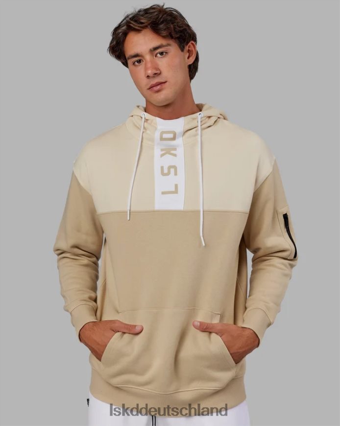 unisex LSKD Gegenteiliger Kapuzenpullover in Übergröße – helles Khaki Bekleidung VD2NLV406