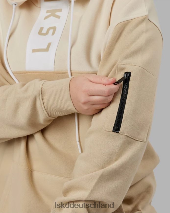 unisex LSKD Gegenteiliger Kapuzenpullover in Übergröße – helles Khaki Bekleidung VD2NLV406