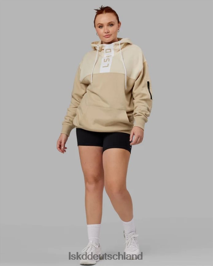 unisex LSKD Gegenteiliger Kapuzenpullover in Übergröße – helles Khaki Bekleidung VD2NLV406