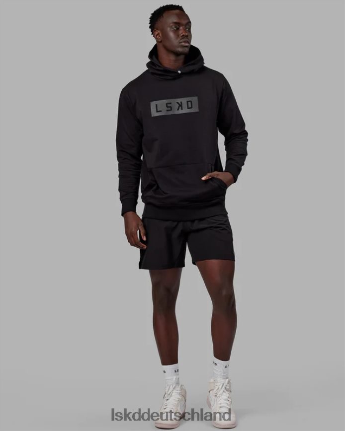 unisex LSKD Kraft-Flxfleece-Kapuzenpullover – Schwarz-Schwarz Bekleidung VD2NLV338