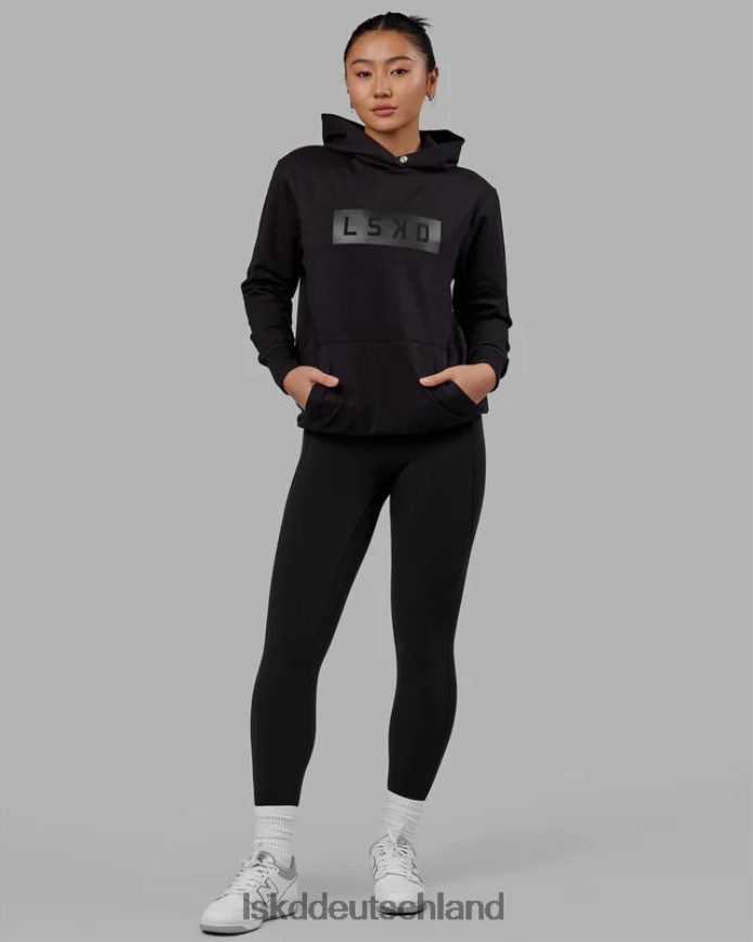 unisex LSKD Kraft-Flxfleece-Kapuzenpullover – Schwarz-Schwarz Bekleidung VD2NLV338