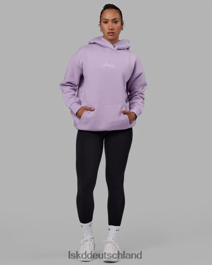 unisex LSKD Mad Happy Kapuzenpullover in Übergröße – blasses Flieder Bekleidung VD2NLV383