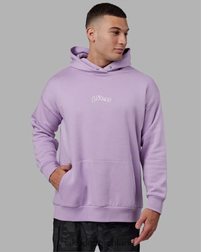 unisex LSKD Mad Happy Kapuzenpullover in Übergröße – blasses Flieder Bekleidung VD2NLV383