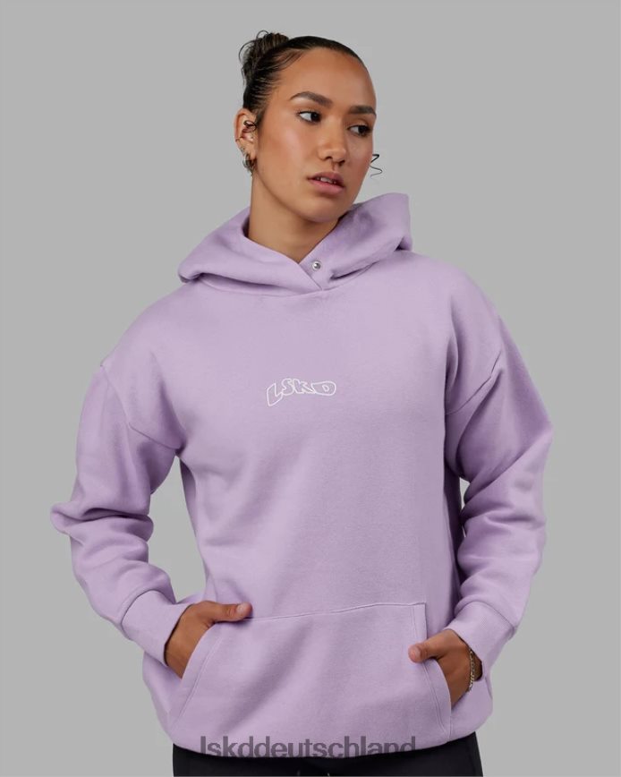 unisex LSKD Mad Happy Kapuzenpullover in Übergröße – blasses Flieder Bekleidung VD2NLV383