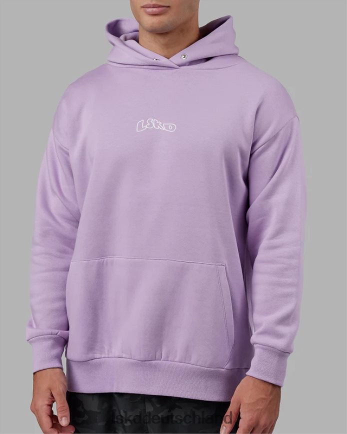 unisex LSKD Mad Happy Kapuzenpullover in Übergröße – blasses Flieder Bekleidung VD2NLV383