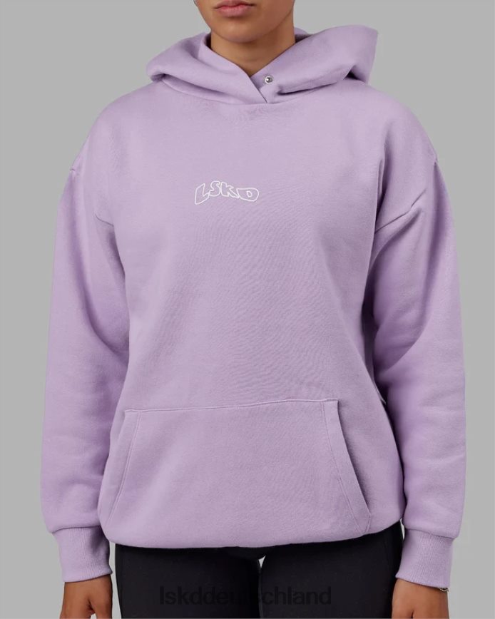 unisex LSKD Mad Happy Kapuzenpullover in Übergröße – blasses Flieder Bekleidung VD2NLV383