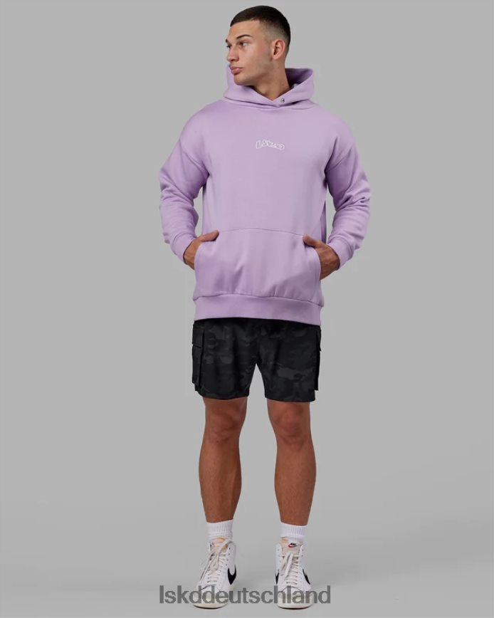unisex LSKD Mad Happy Kapuzenpullover in Übergröße – blasses Flieder Bekleidung VD2NLV383