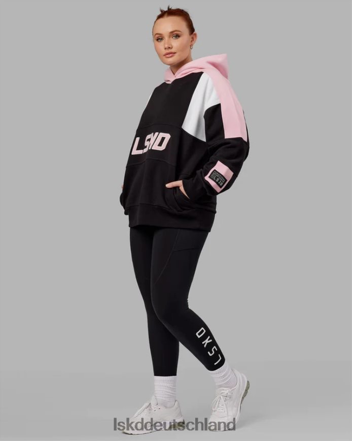 unisex LSKD Slam Kapuzenpullover in Übergröße – Schwarz-Blütenrosa Bekleidung VD2NLV453