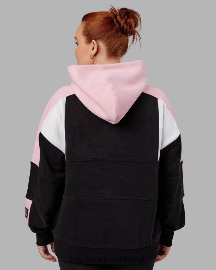 unisex LSKD Slam Kapuzenpullover in Übergröße – Schwarz-Blütenrosa Bekleidung VD2NLV453