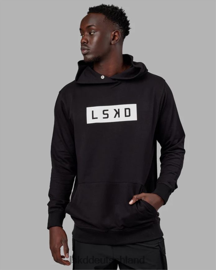 unisex LSKD Stärke flxfleece Kapuzenpullover - schwarz-weiß Bekleidung VD2NLV336