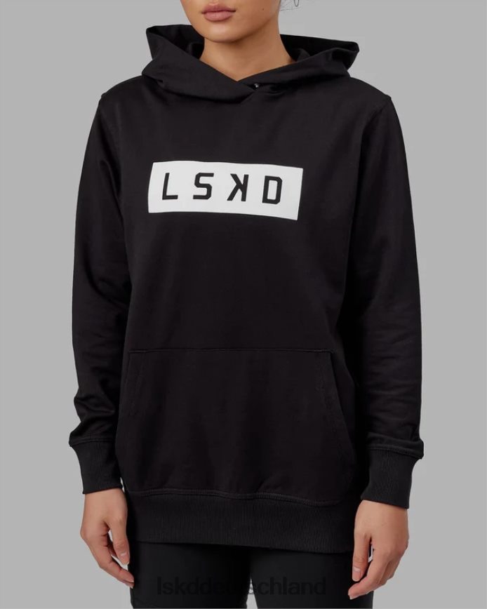 unisex LSKD Stärke flxfleece Kapuzenpullover - schwarz-weiß Bekleidung VD2NLV336