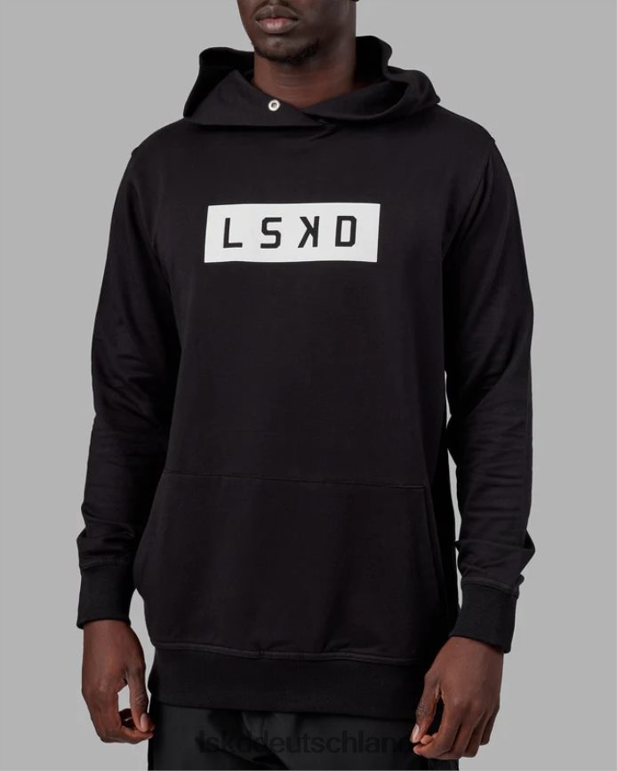 unisex LSKD Stärke flxfleece Kapuzenpullover - schwarz-weiß Bekleidung VD2NLV336