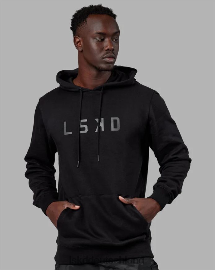 unisex LSKD Struktur-Hoodie - schwarz-schwarz Bekleidung VD2NLV343
