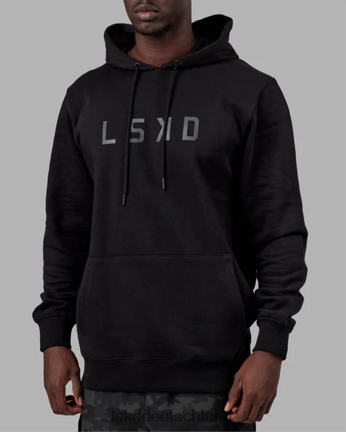unisex LSKD Struktur-Hoodie - schwarz-schwarz Bekleidung VD2NLV343
