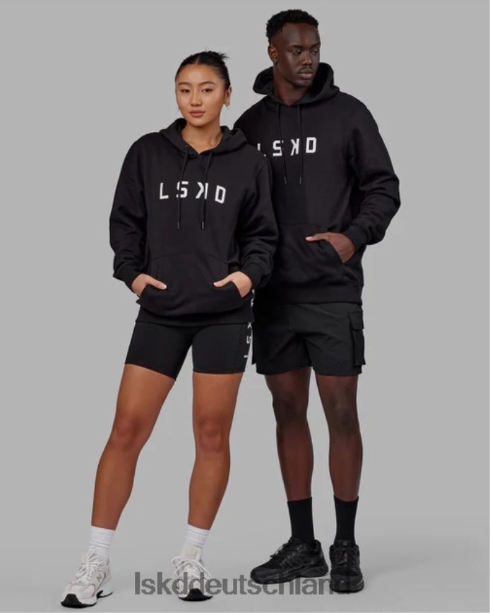 unisex LSKD Struktur-Hoodie - schwarz-weiß Bekleidung VD2NLV340