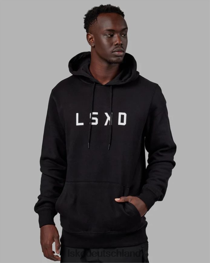 unisex LSKD Struktur-Hoodie - schwarz-weiß Bekleidung VD2NLV340